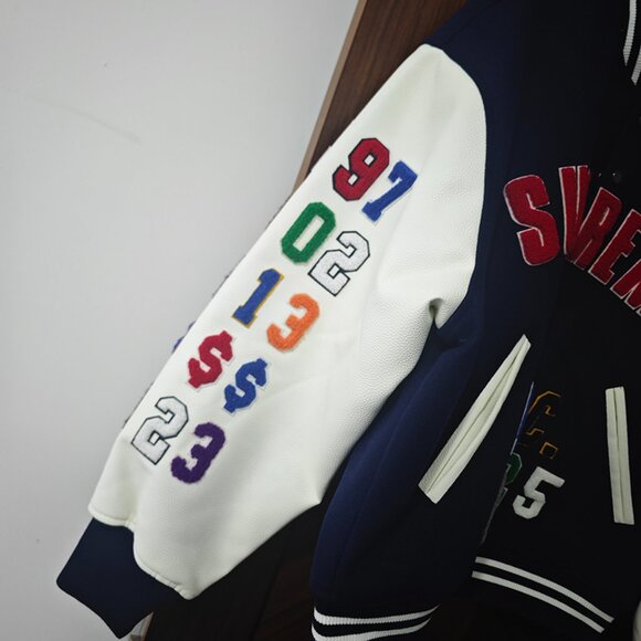 Supreme Appliqué Embroidered Baseball Jacket - Picture 6 of 12